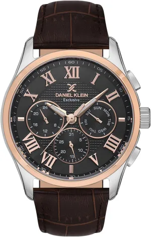 Watch - Leather Wrist Watch for Men, Analog Wrist Watch, Rose Gold verbalize Watches for Men Watch for Men, Multifunction Mens 