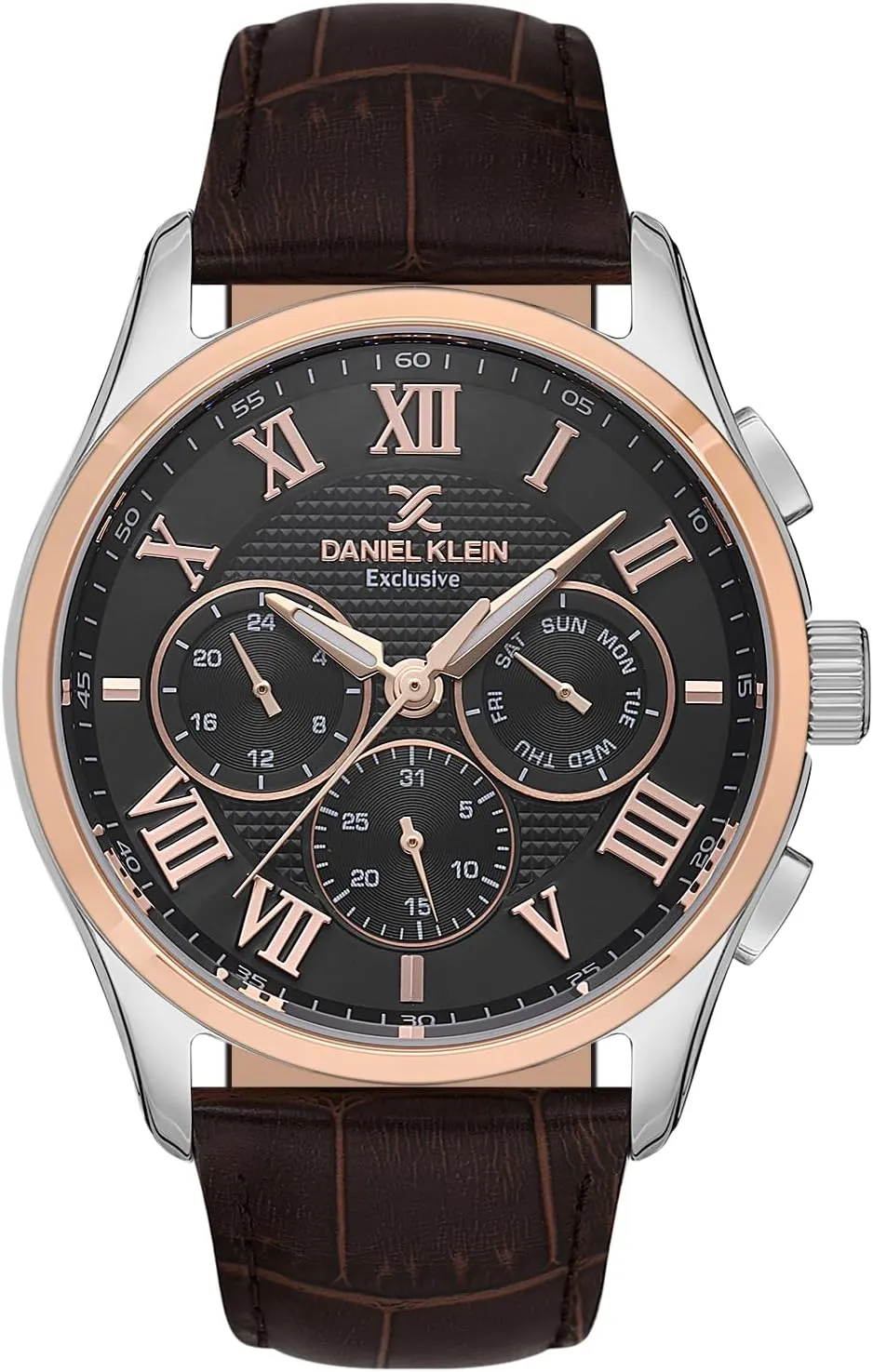 Watch - Leather Wrist Watch for Men, Analog Wrist Watch, Rose Gold verbalize Watches for Men Watch for Men, Multifunction Mens 