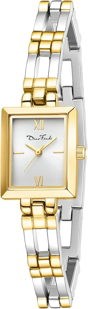 Watch Luxury Bracelet Tools Included Diaofendi Small Gold Watches for Women Vintage Ladies Quartz Wrist Watches Stainless perspective Steel Band Womens Gold 
