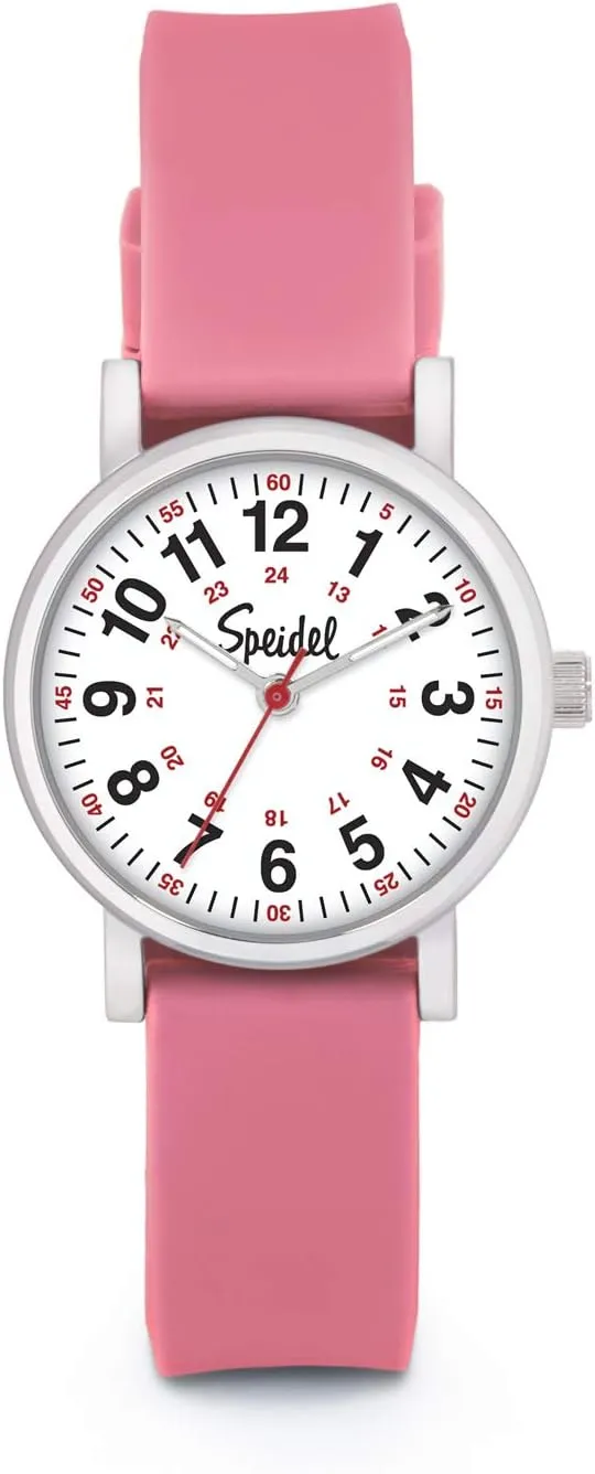 Watch Made unimaginable symbol modem noble adhere for Doctors, Nurses, EMT, Surgeons and Students w/Red Second Hand in Scrub Matching Colors Speidel Scrub Petite 