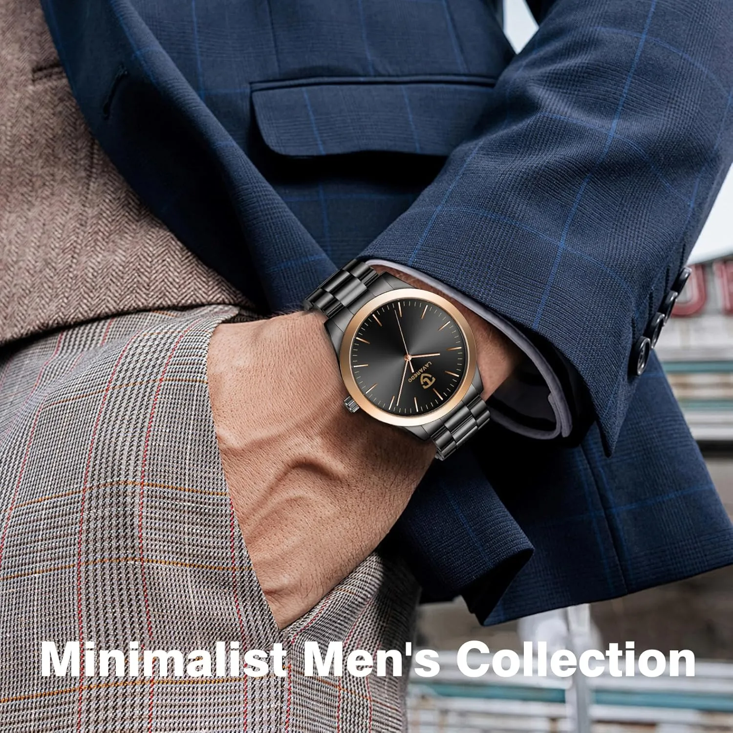 Watch, Minimalist Fashion Watches manifest for Men Waterproof Quartz Watch ?C Business Dress Men's Stainless Steel Watch - Best Gift for Men Mens 