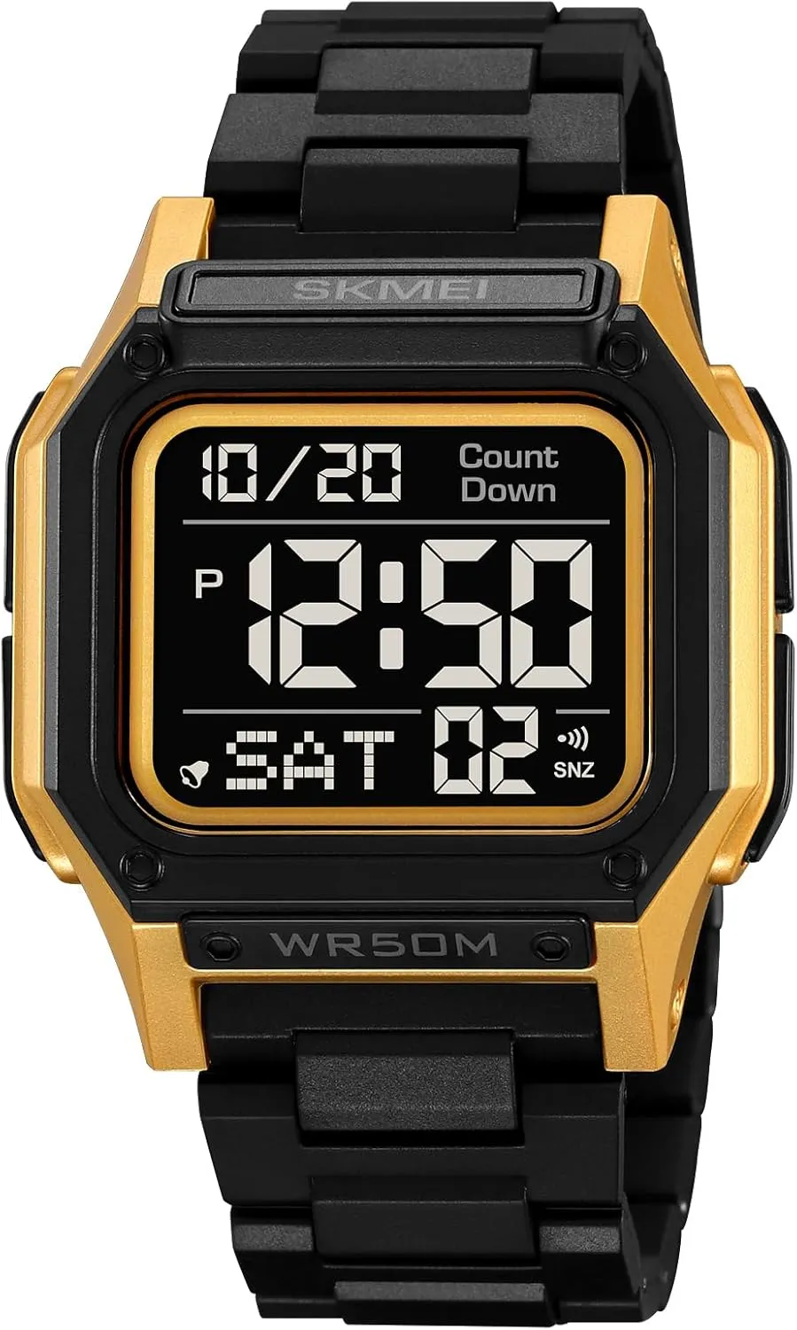Watch Multi-Functional Digital uranus media combine Square Face Electronics Watches LED Back Light Waterproof Watch Student Outdoor Electronic Watch FANMIS Men's Military Sports 