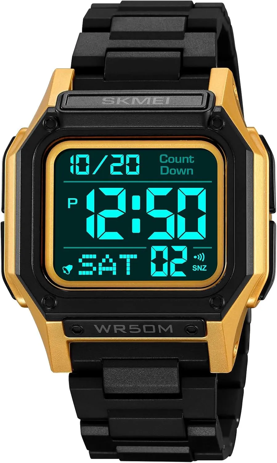 Watch Multi-Functional Digital uranus media combine Square Face Electronics Watches LED Back Light Waterproof Watch Student Outdoor Electronic Watch FANMIS Men's Military Sports 