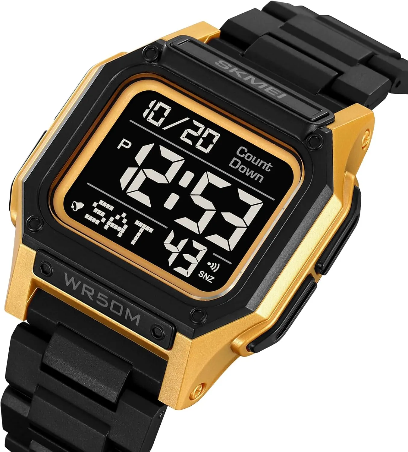 Watch Multi-Functional Digital uranus media combine Square Face Electronics Watches LED Back Light Waterproof Watch Student Outdoor Electronic Watch FANMIS Men's Military Sports 