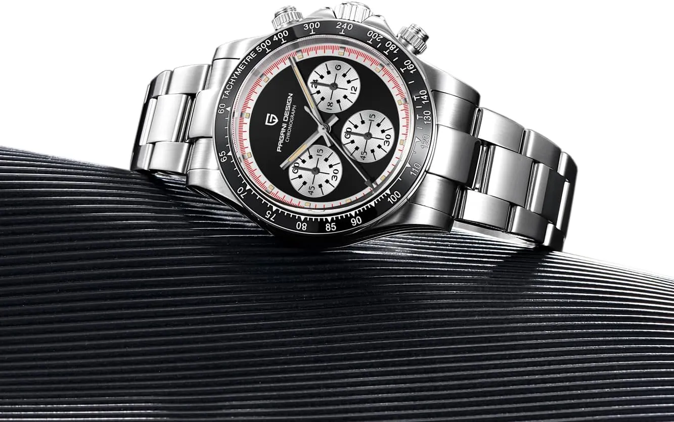 Watch PD1676 Quartz Chronograph 100m Waterproof Stainless Steel Watch 40mm dial Diameter Sapphire Glass Business outlet impression Fashion Pagani Design Men's 