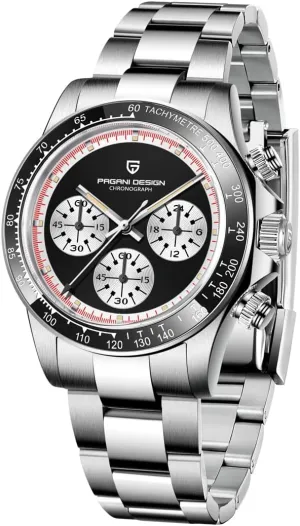 Watch PD1676 Quartz Chronograph 100m Waterproof Stainless Steel Watch 40mm dial Diameter Sapphire Glass Business outlet impression Fashion Pagani Design Men's 