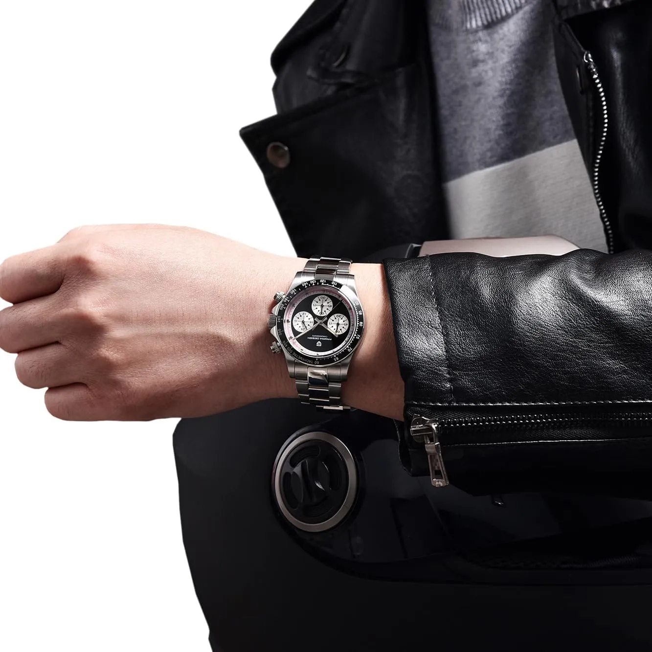 Watch PD1676 Quartz Chronograph 100m Waterproof Stainless Steel Watch 40mm dial Diameter Sapphire Glass Business outlet impression Fashion Pagani Design Men's 