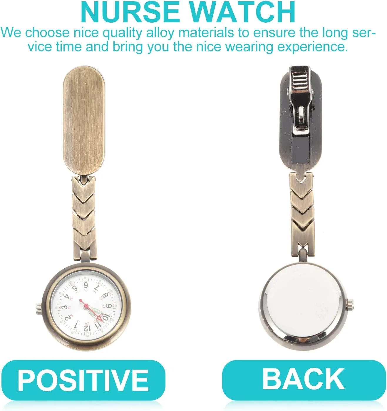Watch Pocket Watch 1 Piece Multi-Purpose photojournalism Pocket Watch Clip-on Student Hanging 