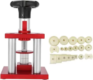 Watch Repair Tool, Watch Back Cover Capper Back Closing Machine Bench Tool Crystal Bezel Press Case Watchmaker With 20Dies Watch wagon Case Closer Watch Crystal Press, Watch Case Press 
