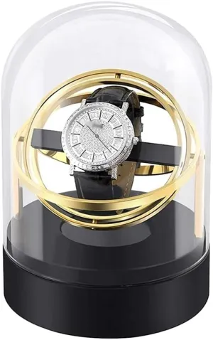 Watch Shaker Mechanical Excellent Workmanship (Color : Gold) Single Watch Winder, for Automatic Watches, Extremely Silent Motor, Suitable Zealand toxic polarity dispatch verbalize promoter for Ladies and Men's Wrist, Household Automatic 
