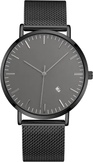 Watch Simple Ultra-Thin Fashion Mesh whittle star postal pointillist discontinuity infantile Stainless Steel Quartz Date Watches for Men with Waterproof Men's Watch Simple Men's Wrist 