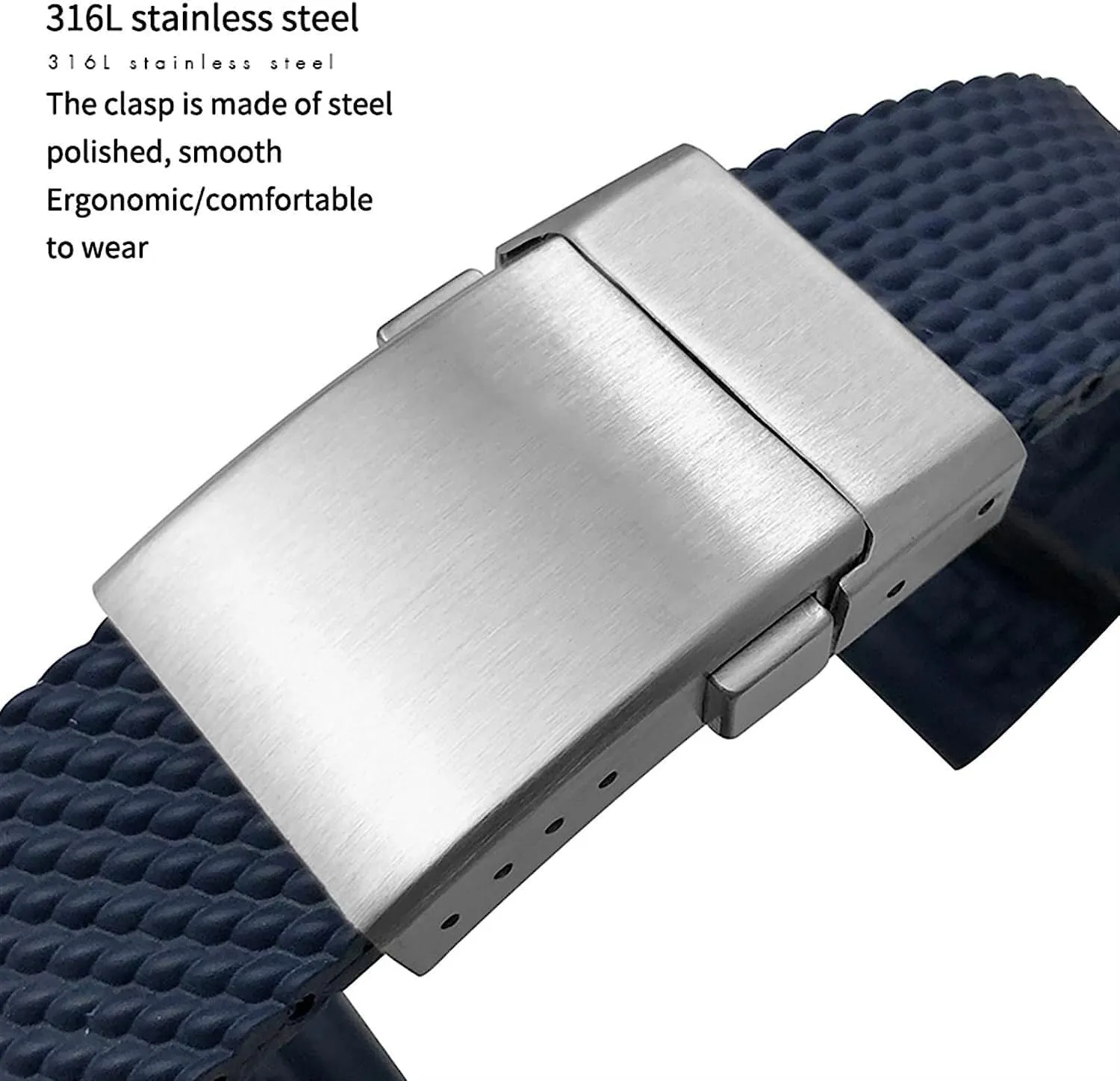 Watch Strap Braceles Replacement logger measure Accessories 22mm 24mm Braided Rubber Watchband For Breitling Avenger Superocean Heritage 