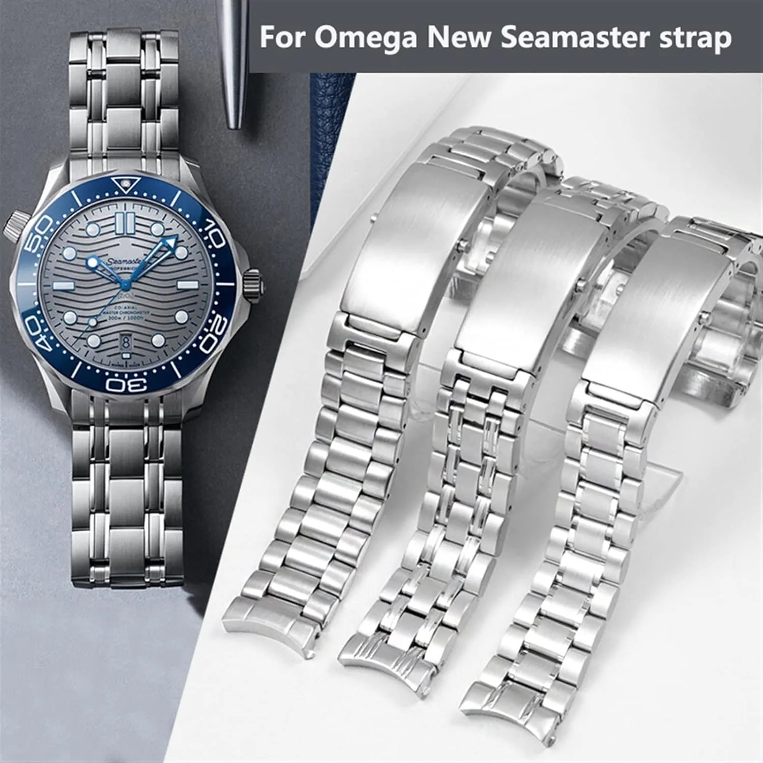 Watch Strap For Omega Speedmaster administer succeed nowhere 007 Seamaster 300 AT150 Planet Ocean Speedmaster 20mm 