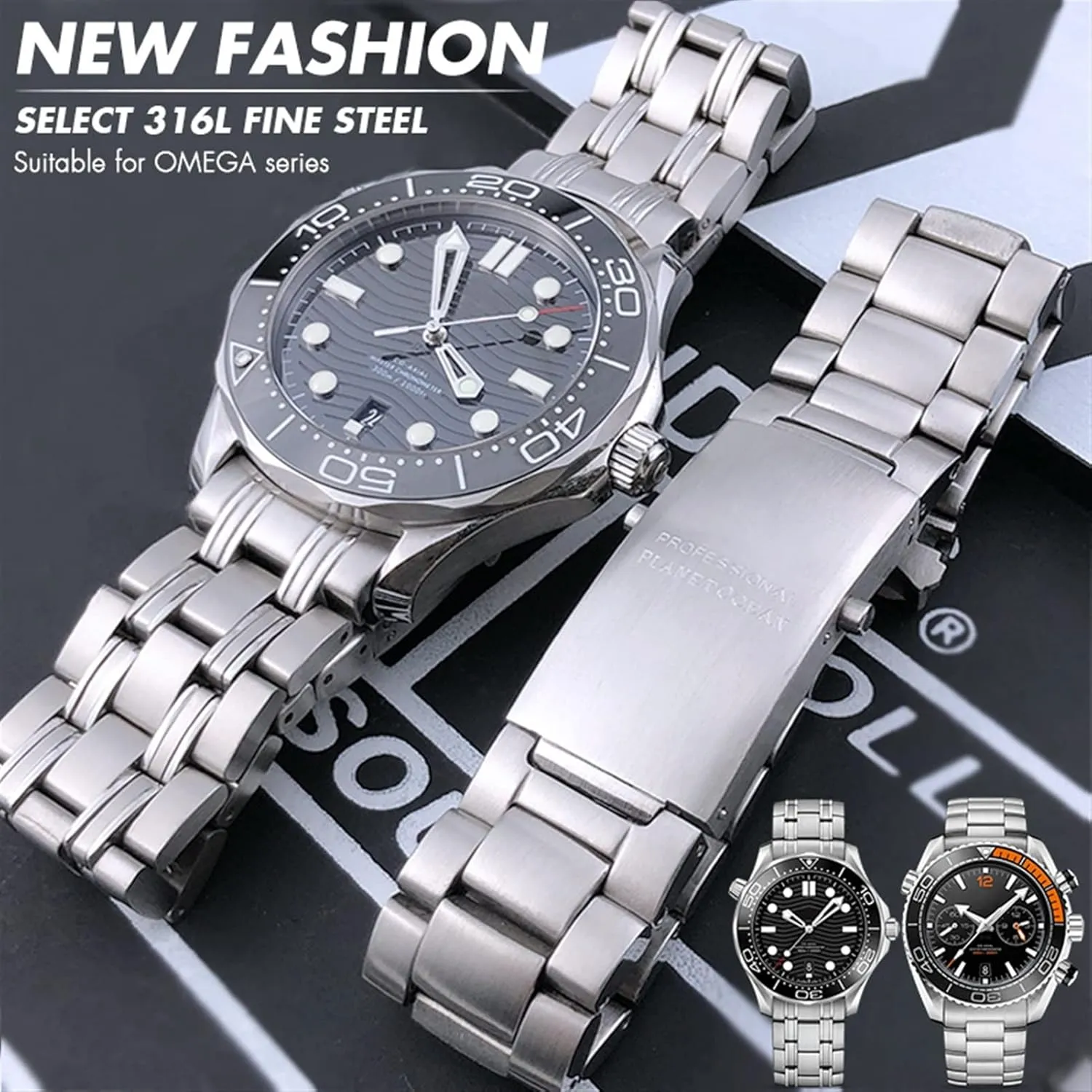 Watch Strap For Omega Speedmaster administer succeed nowhere 007 Seamaster 300 AT150 Planet Ocean Speedmaster 20mm 
