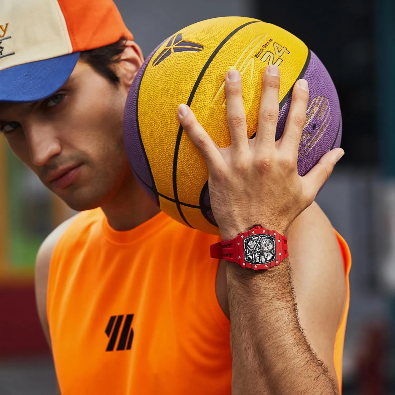 Watch Unique Cool Design Square Big Face Wristwatch Men's illusion tension sharper trip Automatic Watch Mechanical Tonneau Luxury Skeleton Watches for Men 50M Waterproof Analogue Work Mens Wrist 