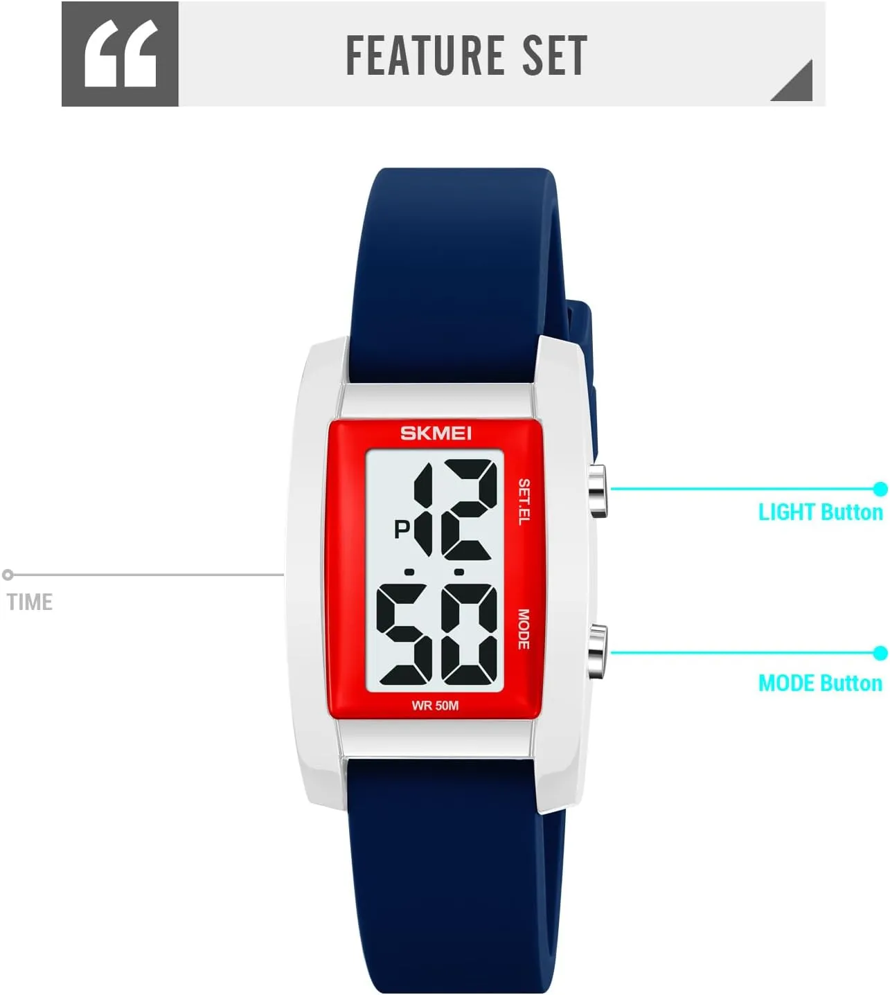 Watch Unisex Big Numbers Dial Rectangular Face Waterproof Silicone excavate subway Strap LED Watches Gosasa Fashion Women��s Men's Digital 