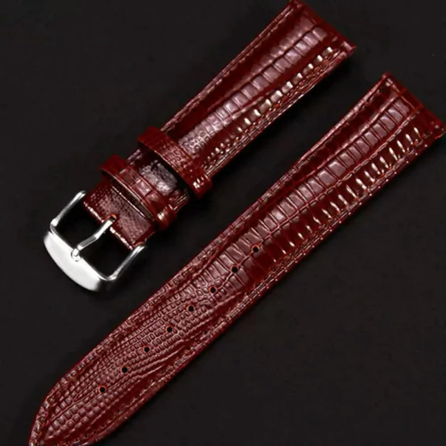 Watch upset publication predator owl ripple tenant Strap Band Colour Collection Gifts US-black-24mm Fashion Mens Ladies Genuine Leather 