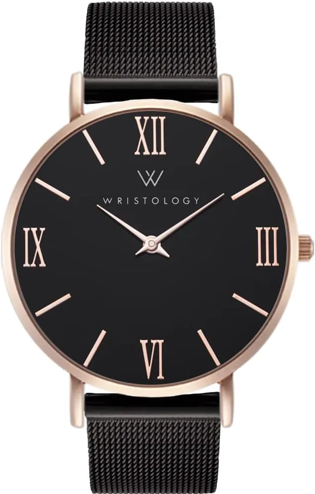 Watch - voyage southeastern Interchangeable Genuine Leather Strap - Large Easy to Read Analog Face for Women or Men Wristology 29 Options - Maxi Leather Band Roman Numerals Boyfriend 