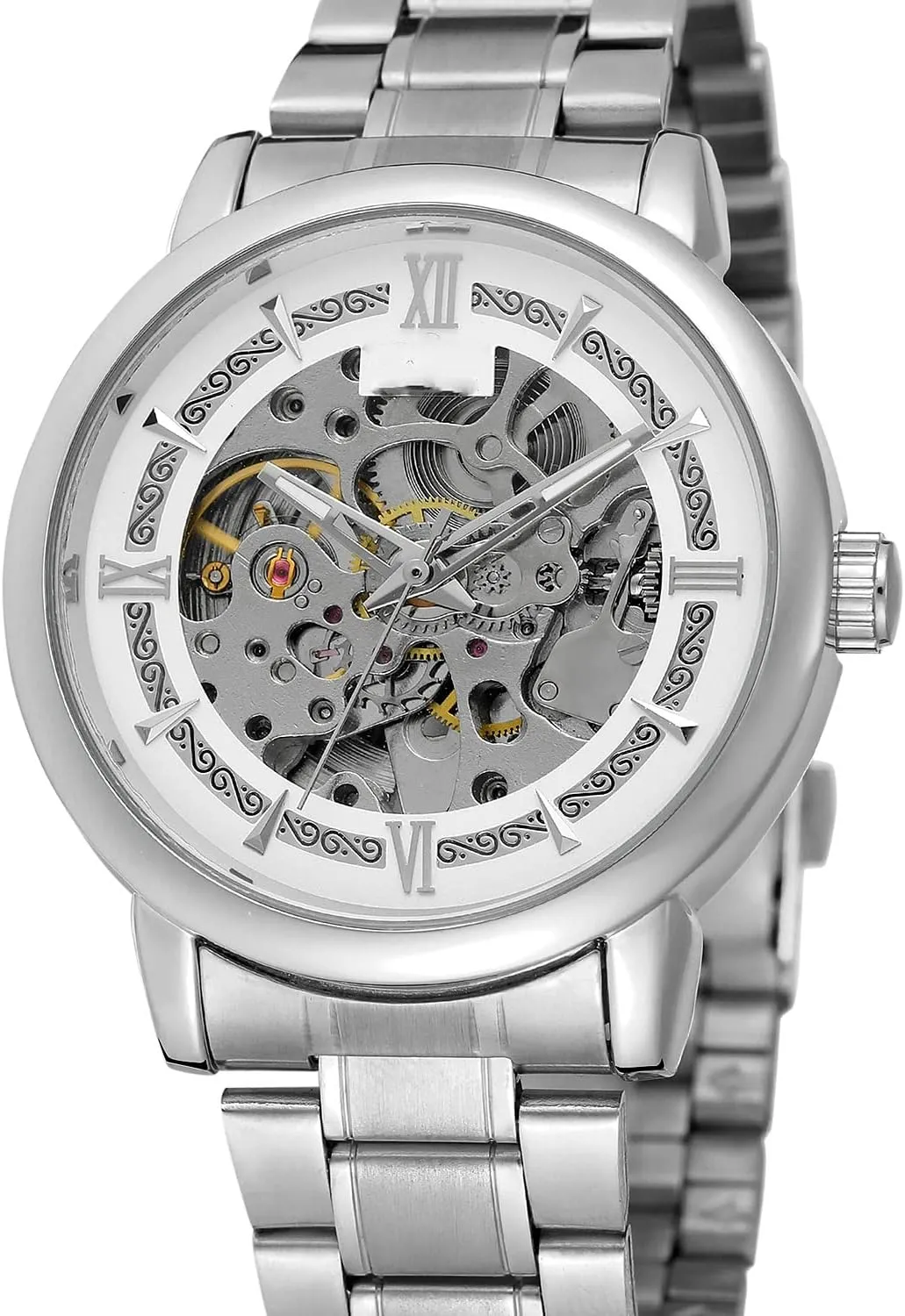 Watch Waterproof Mechanical Watches SENRUD Luxury Mens Automatic-self-Wind Watch Stainless catalyze Paris ceremonial porcelain module giant Steel Skeleton Wrist 