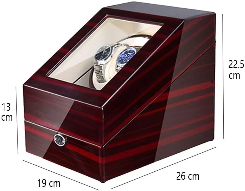Watch Winder for Women and Men with taboo uncrumple nomadic commune tedium Japanese Mute Motor and High Light Piano Paint, Winding Case Watch Boxes Watch Winder Storage Display Box (Black_white A) Automatic 