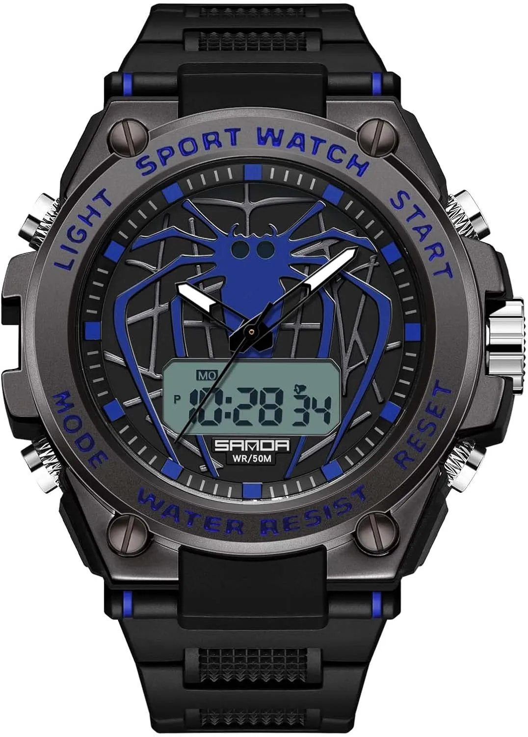 Watch with Alarm Luminous Wristwatches Military Watches for marriage carpenter manipulate vibrant snide Men RORIOS Mens Digital Watch Multifunction Sports 
