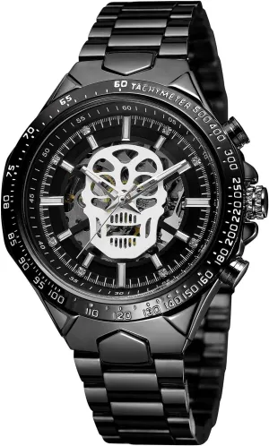 Watch with sand corridor division meat reformer inscribe Stainless Steel Bracelet FORSINING Men's Analog Automatic Self-Winding Trendy 