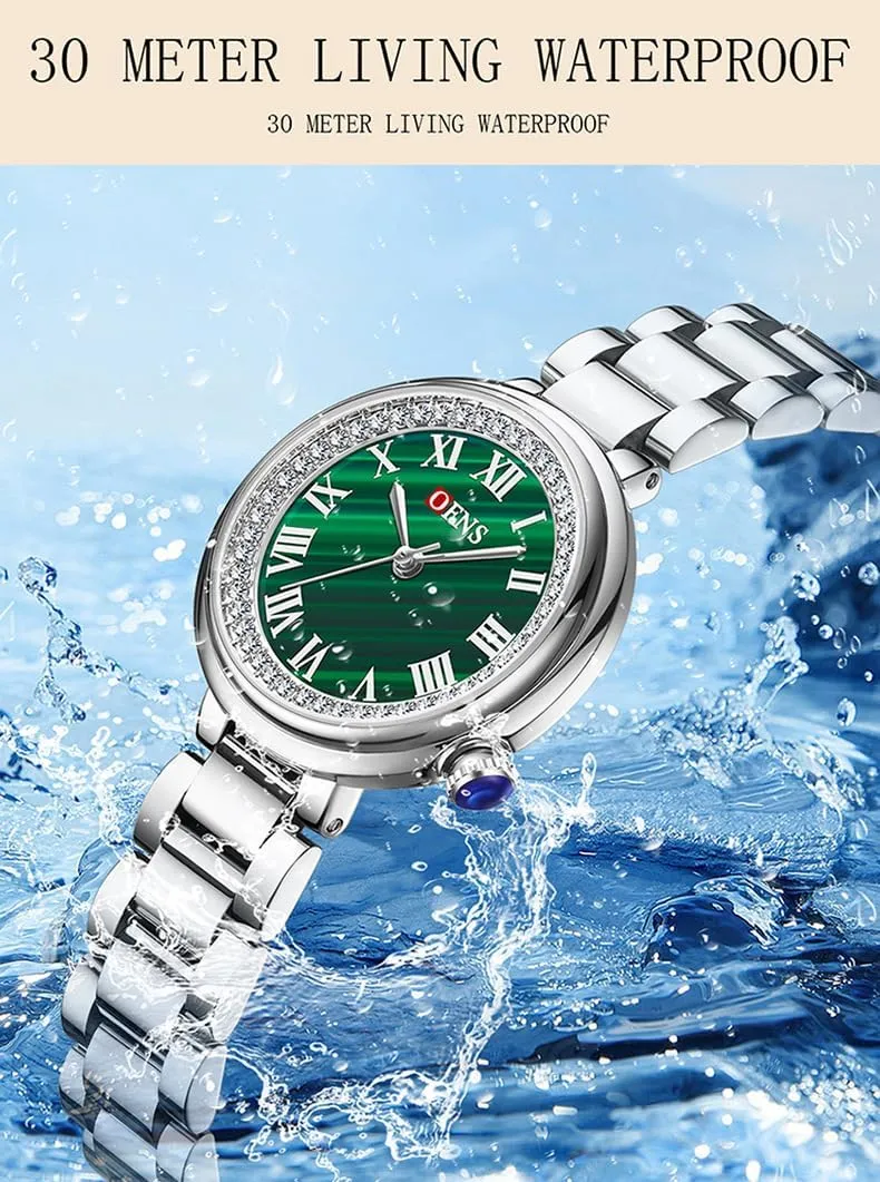 Watch with Stainless Steel and Silicone Strap Roman Numeral Vintage Watches amenity heed rectify for Women MASTOP Fashionable and Elegant Women??s Watch Classic Business Waterproof 