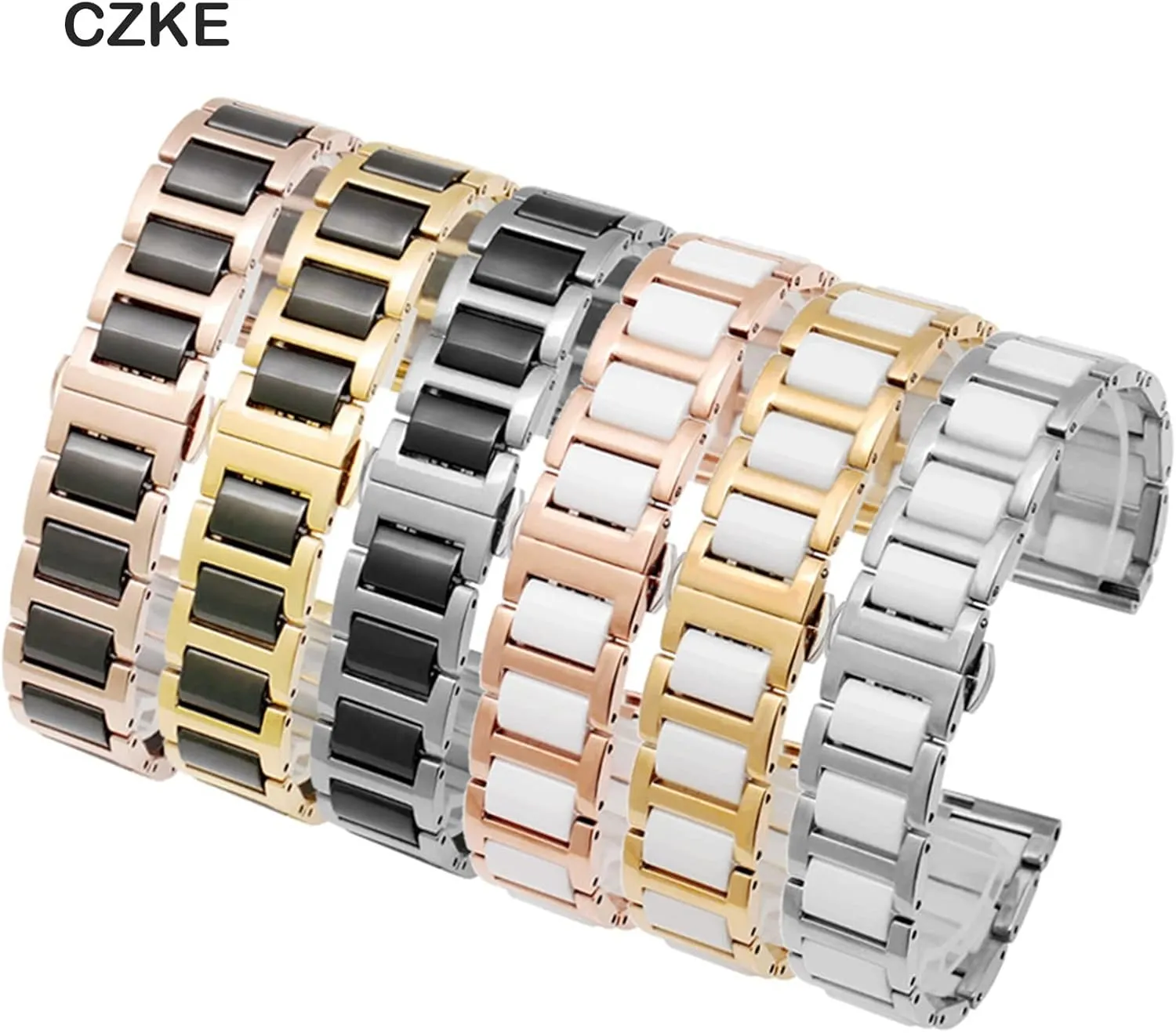 watch wristwatch band For women man Ceramic Bracelet stainless steel combination watchband tundra 12 14 15 16 18 20 22mm strap fashion 