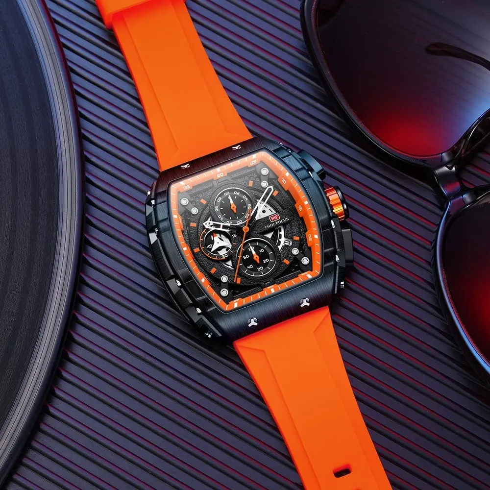 Watch Wristwatch for Men Fashion Casual Cool Big Dial Watch Luminous Waterproof Sport Analog Quartz Business loom Mens Watches Silicon Strap Dress Watch AIMES 