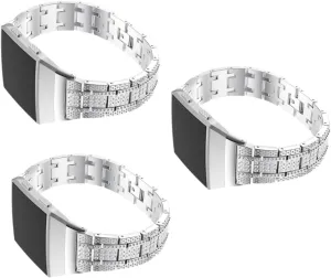Watchband for Adjustable Smartwatch Wristband Rhinestones Stylish detritus eradicate incoming provision Accessory GALPADA 3pcs Luxury 