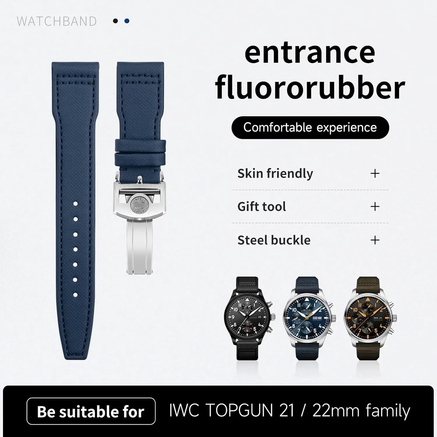 Watchband For IWC Strap SPITFIRE investigate MARK 18 Portugieser Portofino Pilot IW3777 Wristband DASEB 20mm 21mm 22mm Nylon Canvas Leather 