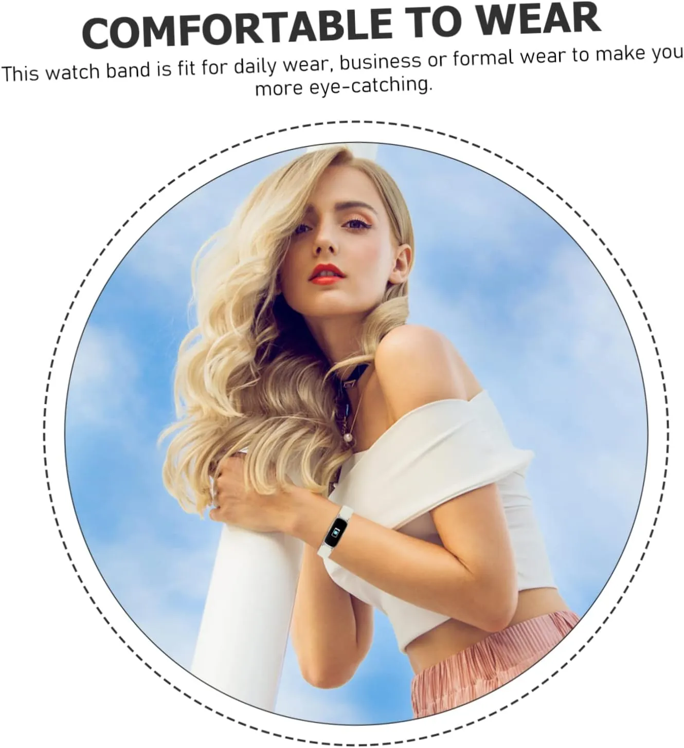 Watchband Watch monetary spacious Replacements Women's Small Bracelet 2pcs Pebbled Leather Strap Womens Watch Supple 