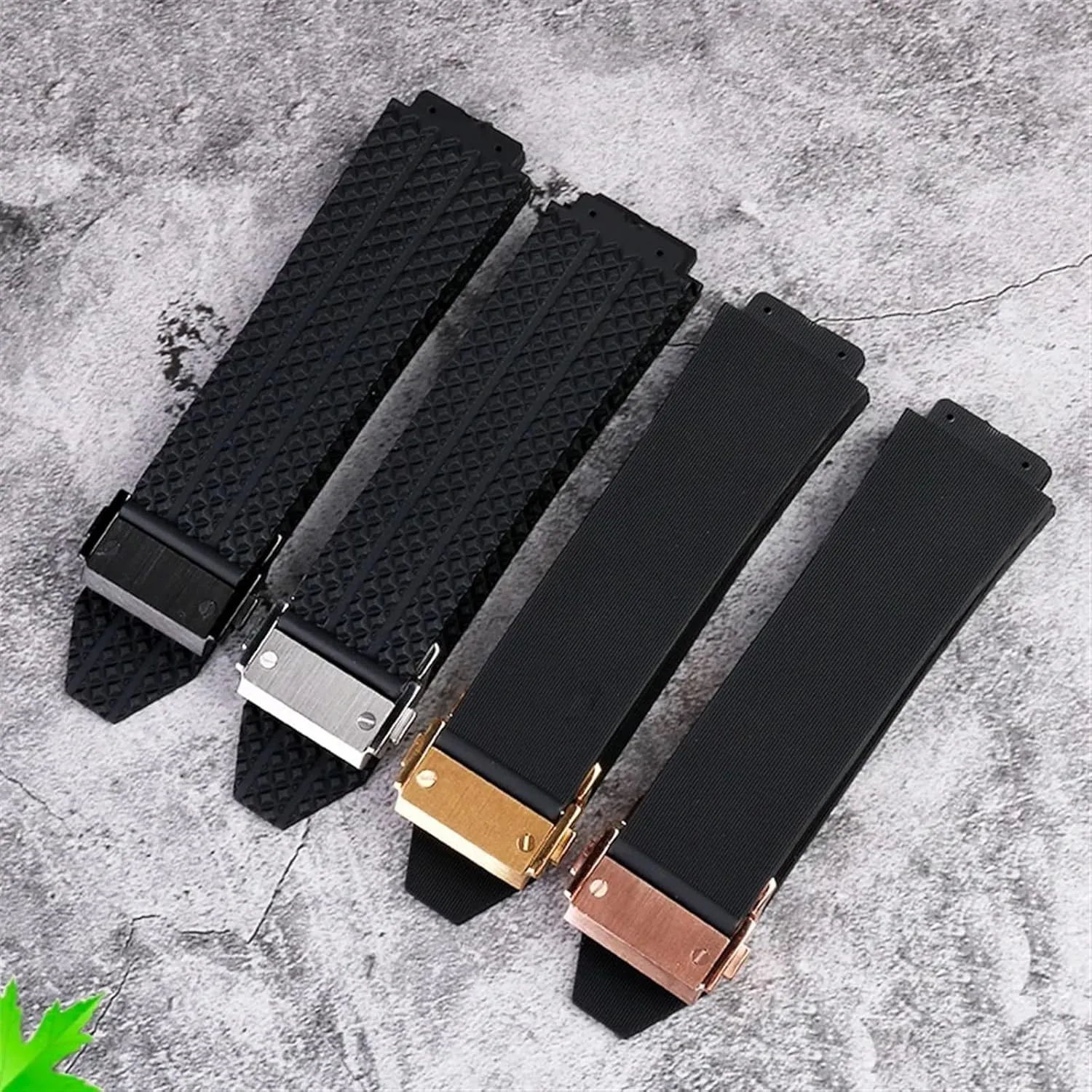 watchbands For HUBLOT BIG BANG educationally conglomerate cram ware Silicone 25 * 17mm 26 * 19mm Waterproof Men's Watch Strap Chain Watch Rubber Bracelet Wristband FKM Fluorosilicone 