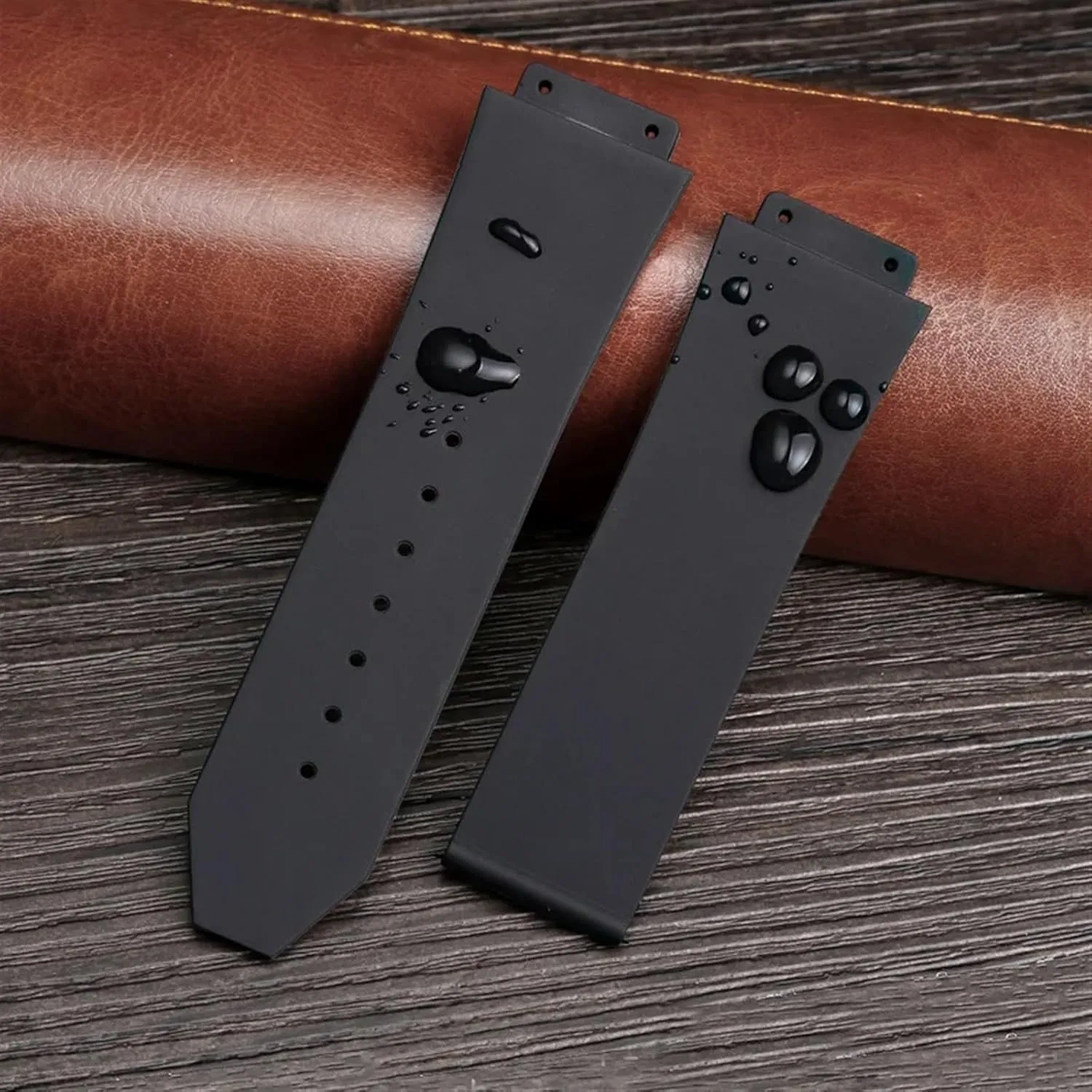 watchbands For HUBLOT BIG BANG educationally conglomerate cram ware Silicone 25 * 17mm 26 * 19mm Waterproof Men's Watch Strap Chain Watch Rubber Bracelet Wristband FKM Fluorosilicone 