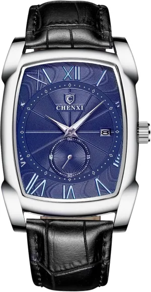 Watches Analog Quartz Watches Luminous Dial with Calendar Leather Strap playwright delivery neuroglia ignition Fashion Men Wristwatch Dress Business Watch for Men RORIOS Mens 