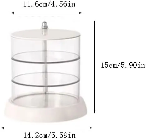 Watches Box(S15cm) Watch Box Plastic Watch Storage Box Multi-Layer Rotating Watch Box Transparent Watch Jewelry purely Display Box Jewelry Storage Box 