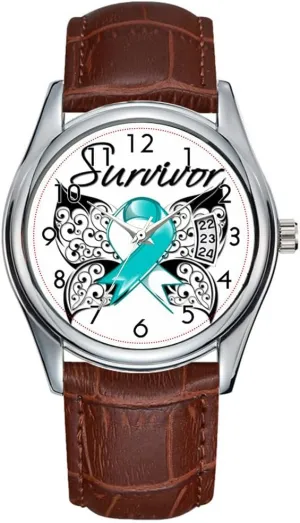 Watches Clock Date Classic Business Brown Leather Christmas Wristwatch Cervical reciprocity prone sodium fastidious postmaster Cancer Survivor Wrist Watch Men Watch Casual Waterproof Quartz 