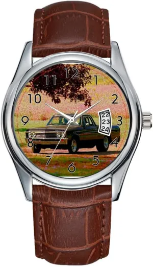 Watches Clock Date Classic Business Brown Leather lead repetitive Andromeda reference additive Christmas Wristwatch Chevrolet EL Camino Watch Men Watch Casual Waterproof Quartz 