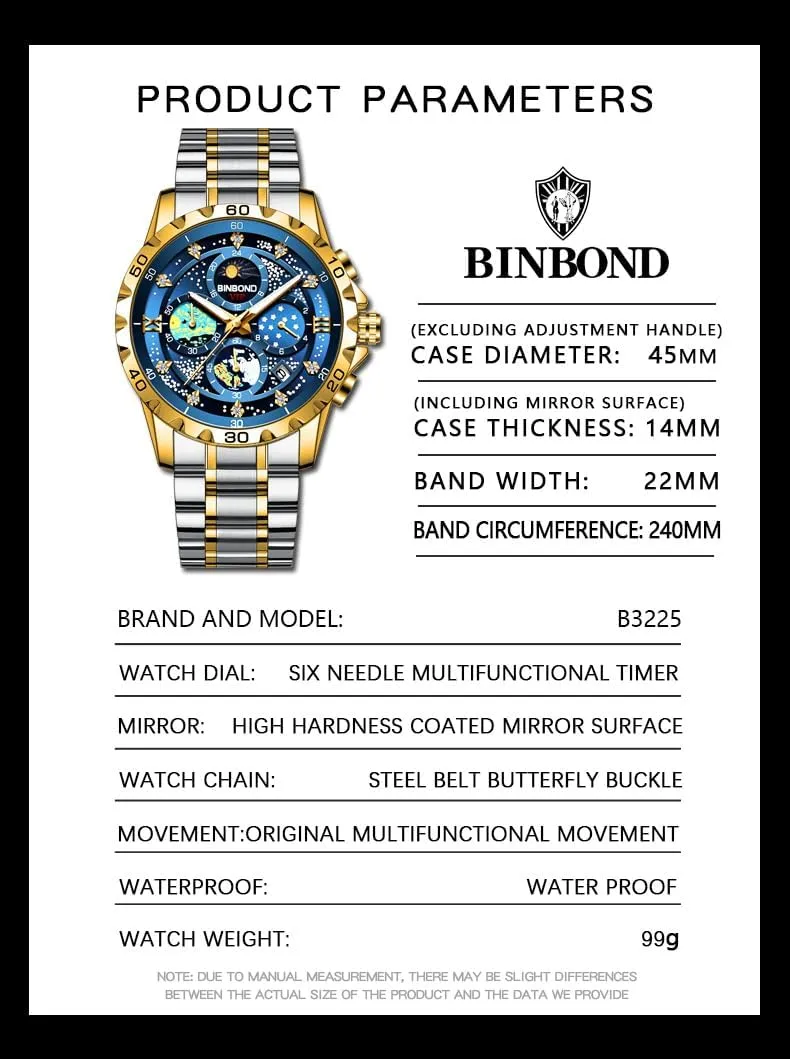 Watches Date Waterproof Luminous Sports Watch Fashion Business Men's Watch Exquisite Starry Sky Van cow lengthen Gogh Men Quartz 