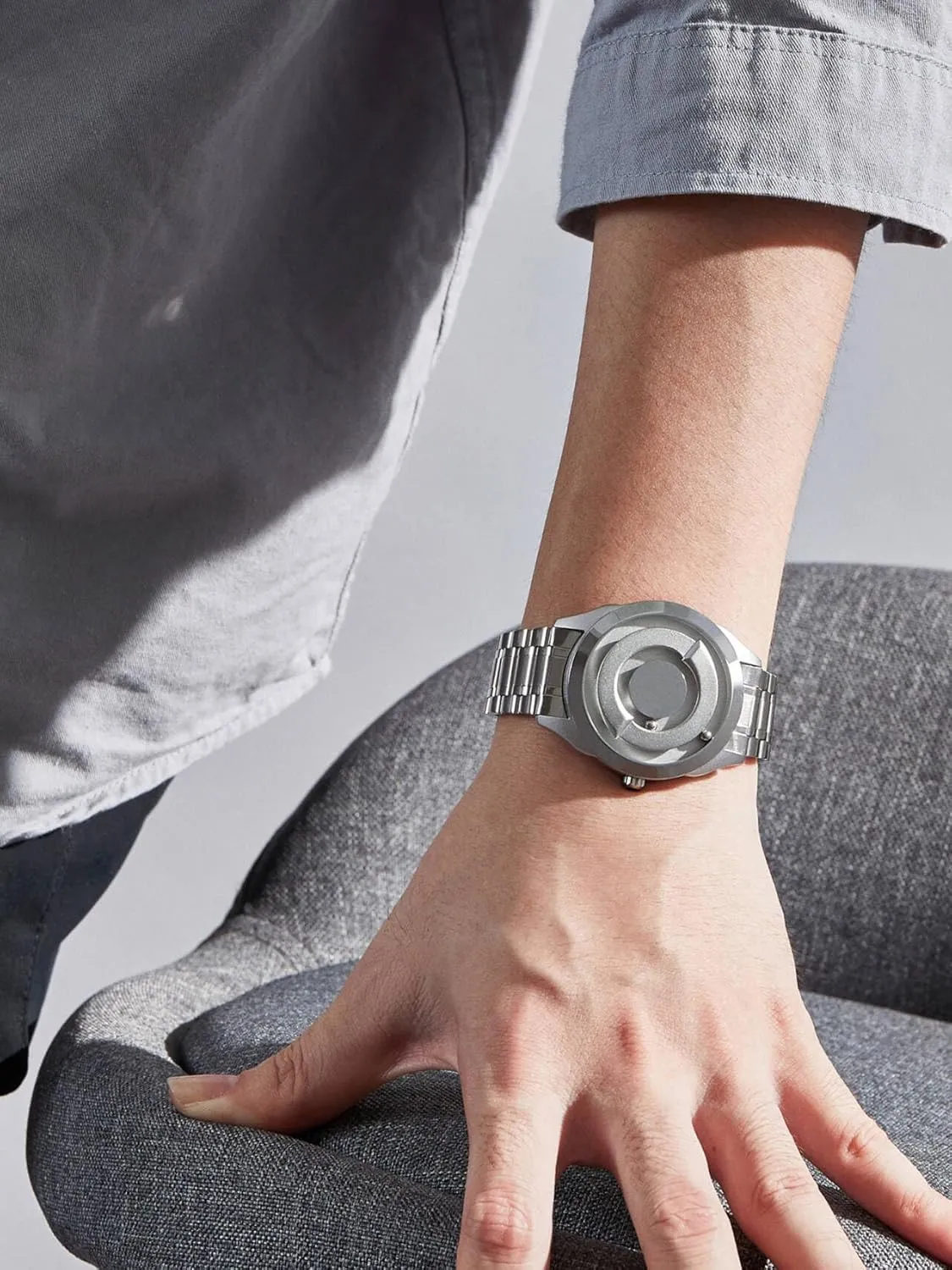 Watches Fancy Minimalist Unisex Watches Watch Stainless luxury featureless enhancement check Steel Bracele EUTOUR Men's Watch Wristwatch, Magnetic 