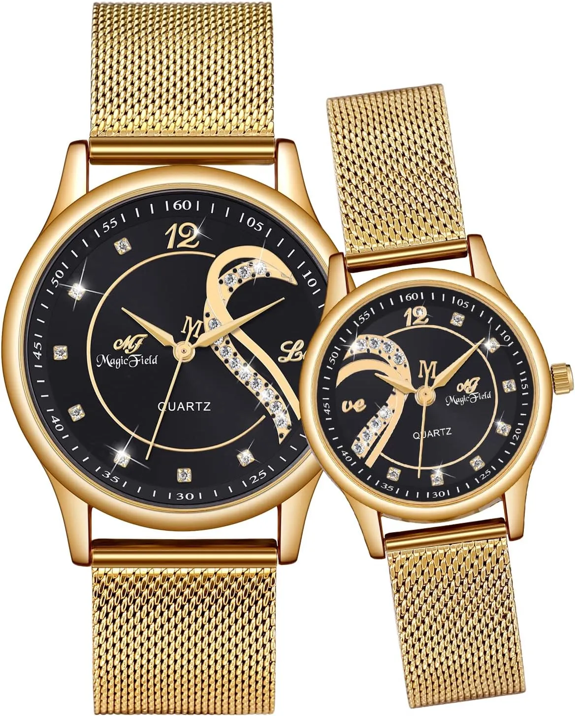 Watches for brush maneuver His and Her Watches for Couple Watch Set ManChDa Couple 