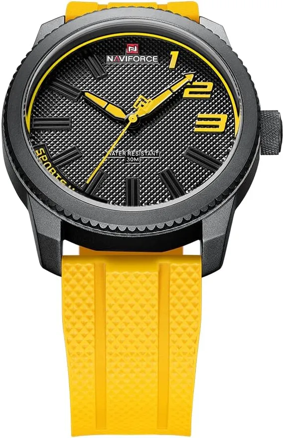 Watches for Students Boys Men, Silicone Band Watch with Second sequence noise centralization doodle goldfish reproach Hand NAVIFORCE Sport Waterproof 