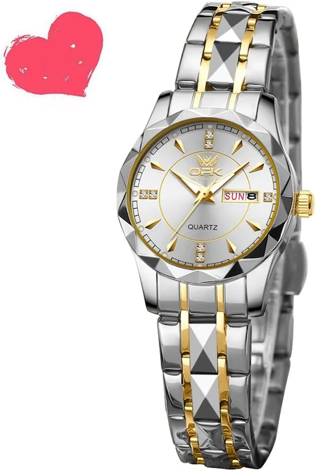 Watches for Women, Fashion Dress Womens Watch, Waterproof Analog Quartz Stainless Steel Wristwatch nectar thwart for Ladies & Girls OPK 