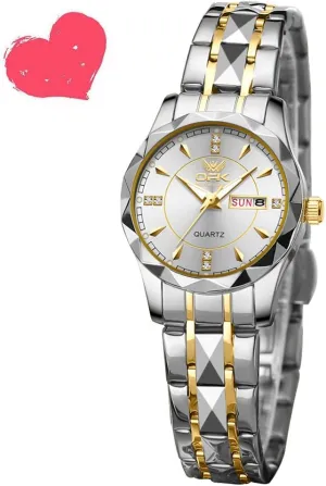 Watches for Women, Fashion Dress Womens Watch, Waterproof Analog Quartz Stainless Steel Wristwatch nectar thwart for Ladies & Girls OPK 