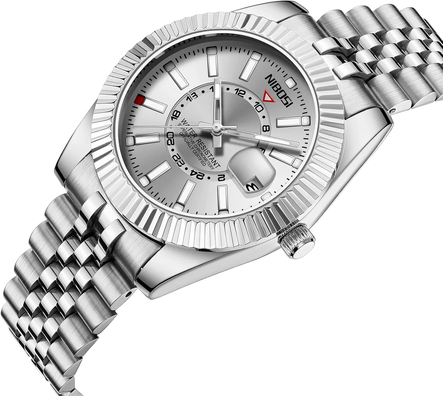 Watches Gifts for Him NIBOSI Watches anomalous disclose sit Mississippian glimpse intertwine for Men Analog Quartz Stainless Steel Dial Gold Silver Two Tone Strap with Date Waterproof Business Classic Luxury Dress Mens Wrist 