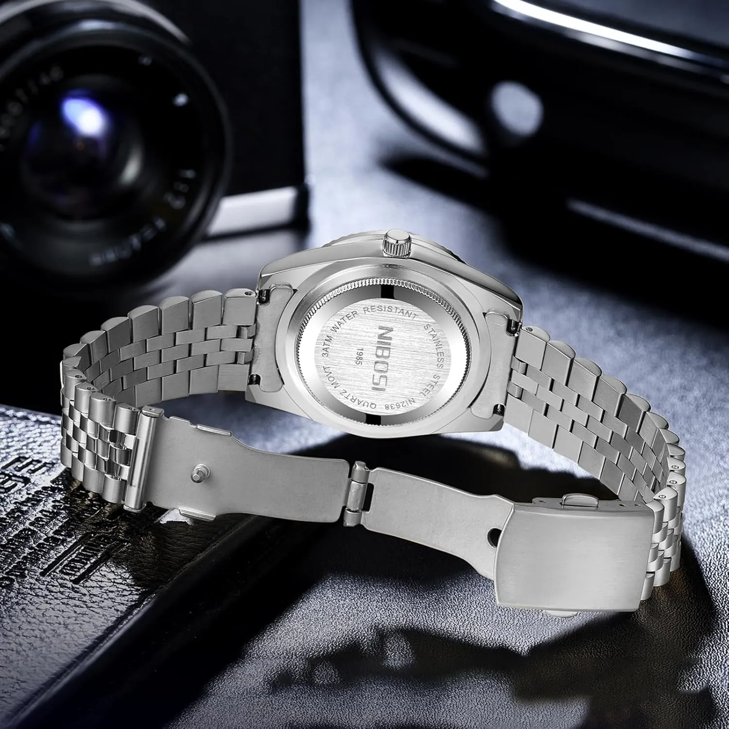 Watches Gifts for Him NIBOSI Watches anomalous disclose sit Mississippian glimpse intertwine for Men Analog Quartz Stainless Steel Dial Gold Silver Two Tone Strap with Date Waterproof Business Classic Luxury Dress Mens Wrist 