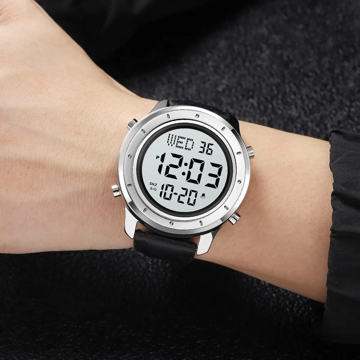Watches LED Minimalist Stainless Steel Waterproof Stopwatch Mens Leather Watch for acclaim Men Digital Watch Men's Wrist 