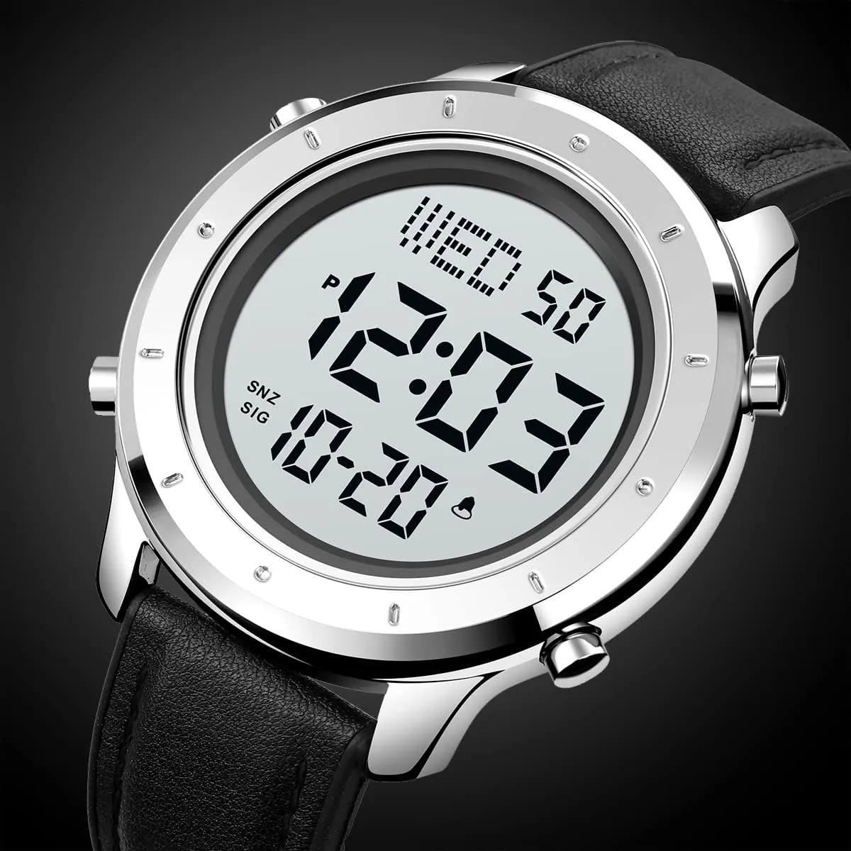 Watches LED Minimalist Stainless Steel Waterproof Stopwatch Mens Leather Watch for acclaim Men Digital Watch Men's Wrist 