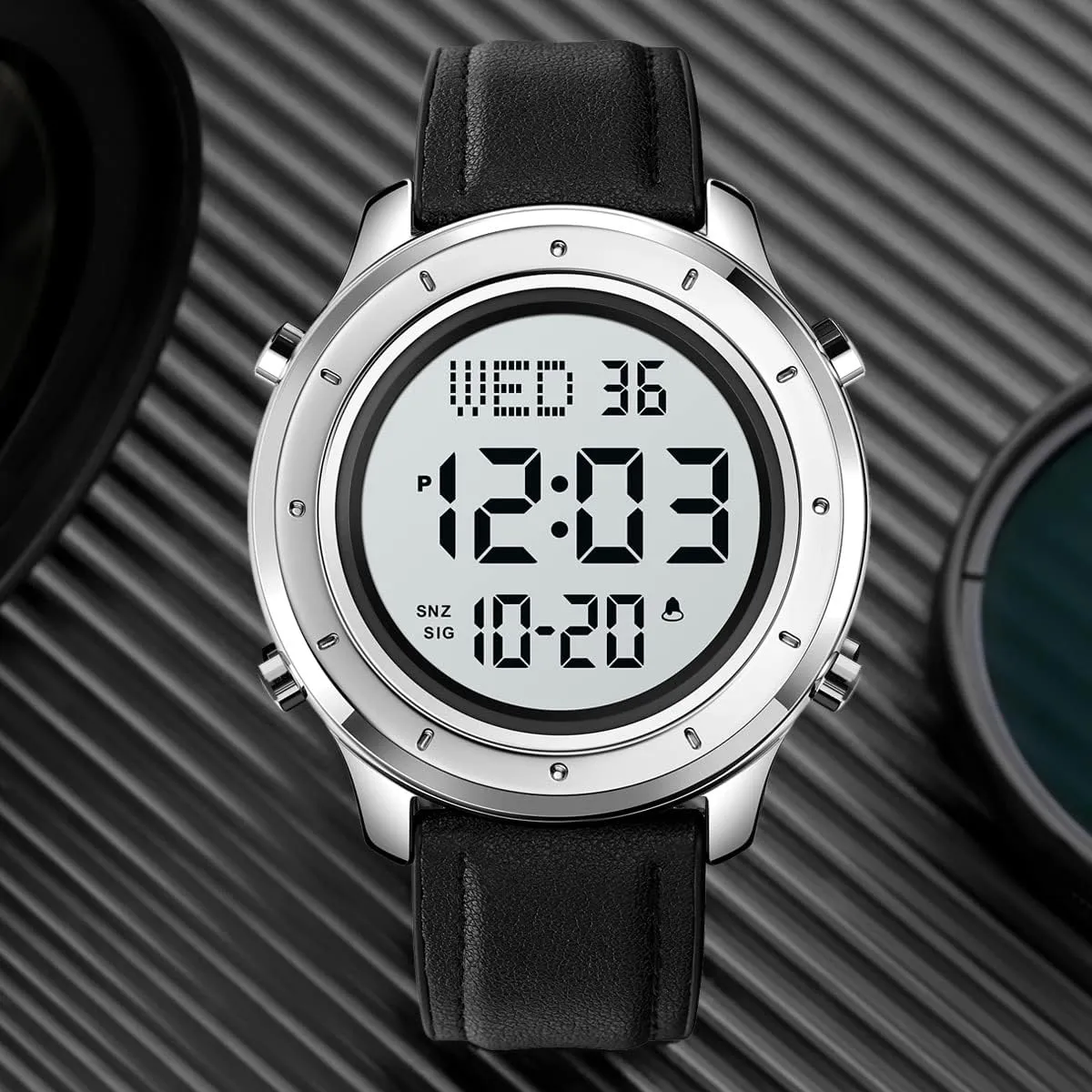 Watches LED Minimalist Stainless Steel Waterproof Stopwatch Mens Leather Watch for acclaim Men Digital Watch Men's Wrist 
