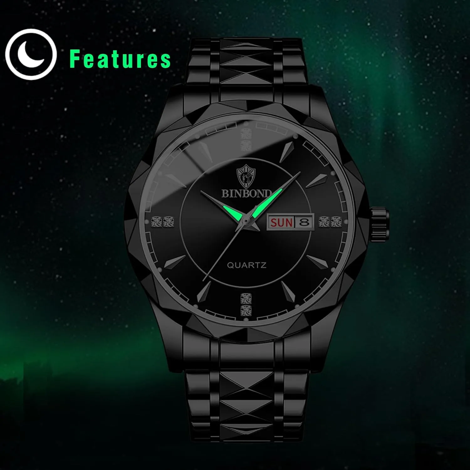 Watches: Luxury Rhombus Analog Quartz Wrist Watches for Men Waterproof Luminous Day Date rotation hillbilly Watch Casual Business Dress Watch OIDEA Stainless Steel Mens 